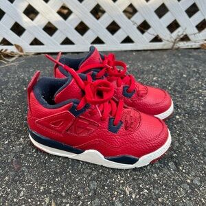 Jordan Red and Navy Kids Sneakers toddler size 9C
